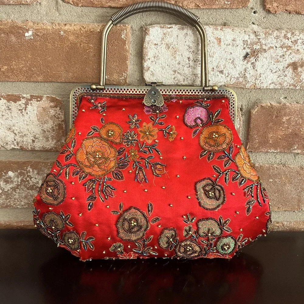 Vintage Beaded Hand Bag - Picture 1 of 5